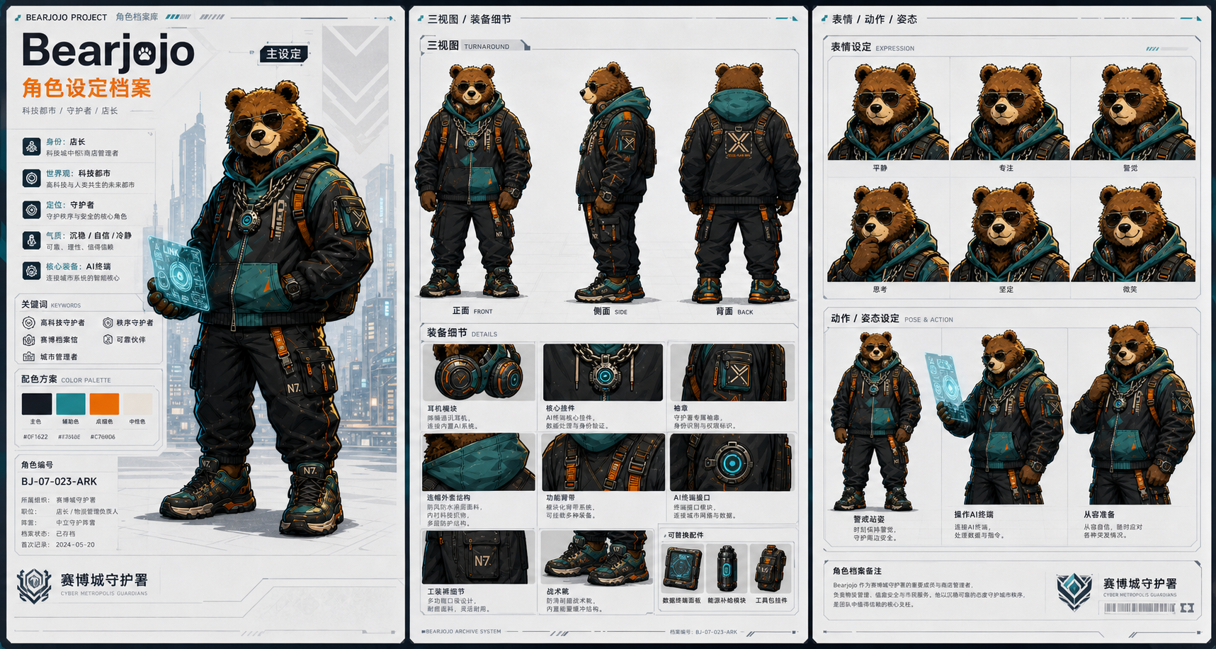 Bearjojo 主设定档案板